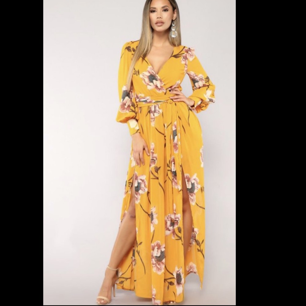 Park Avenue Maxi Dress - Mustard/Blush,dress
